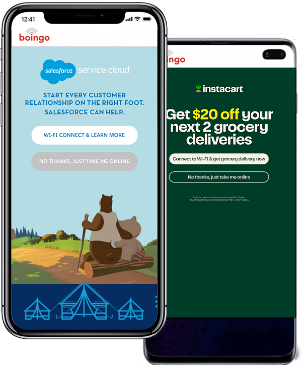 Boingo media promos on mobile devices